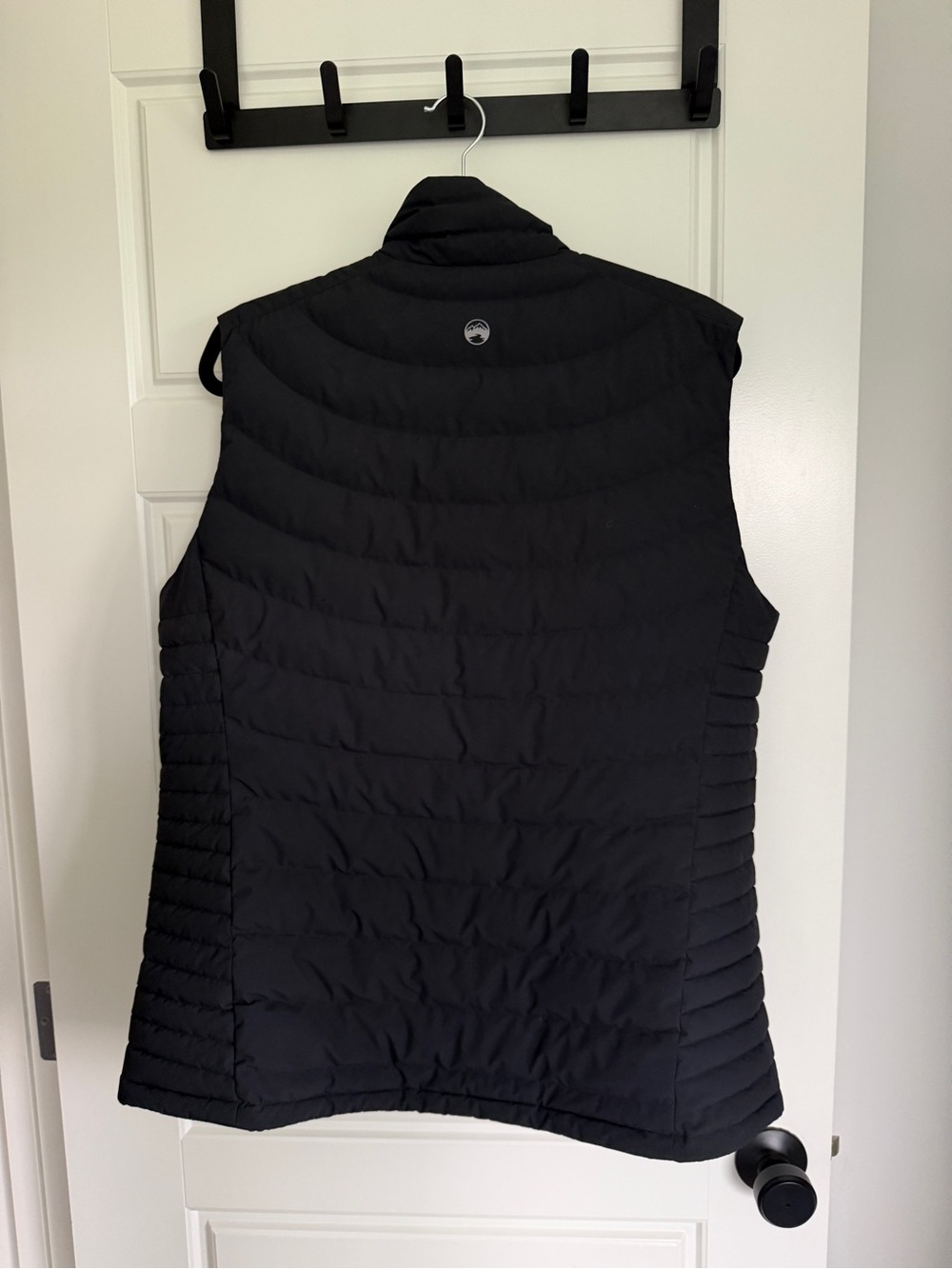 Women's Black Quilted Puffer Vest with Stand Collar - Picture 2 of 3